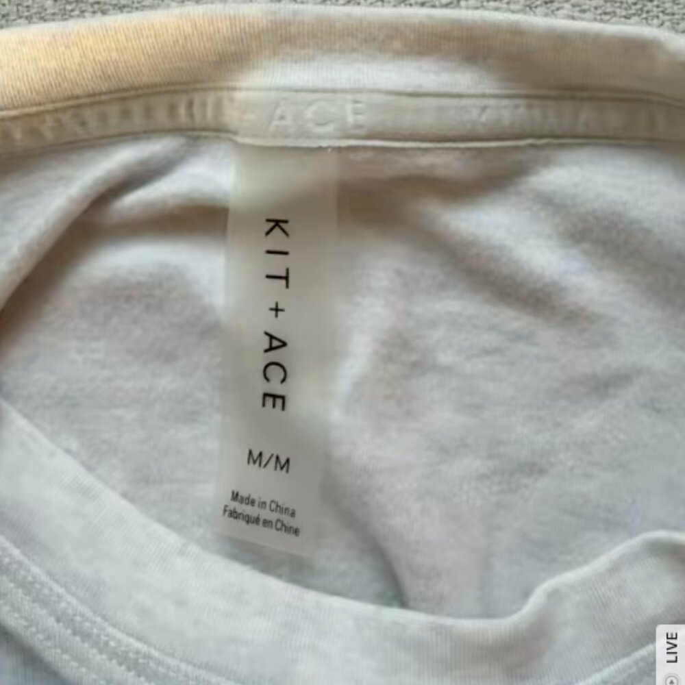 Kit and Ace White Short Sleeve Tee Soft Knit